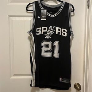 Large San Antonio Spurs 21 Duncan Basketball Jersey